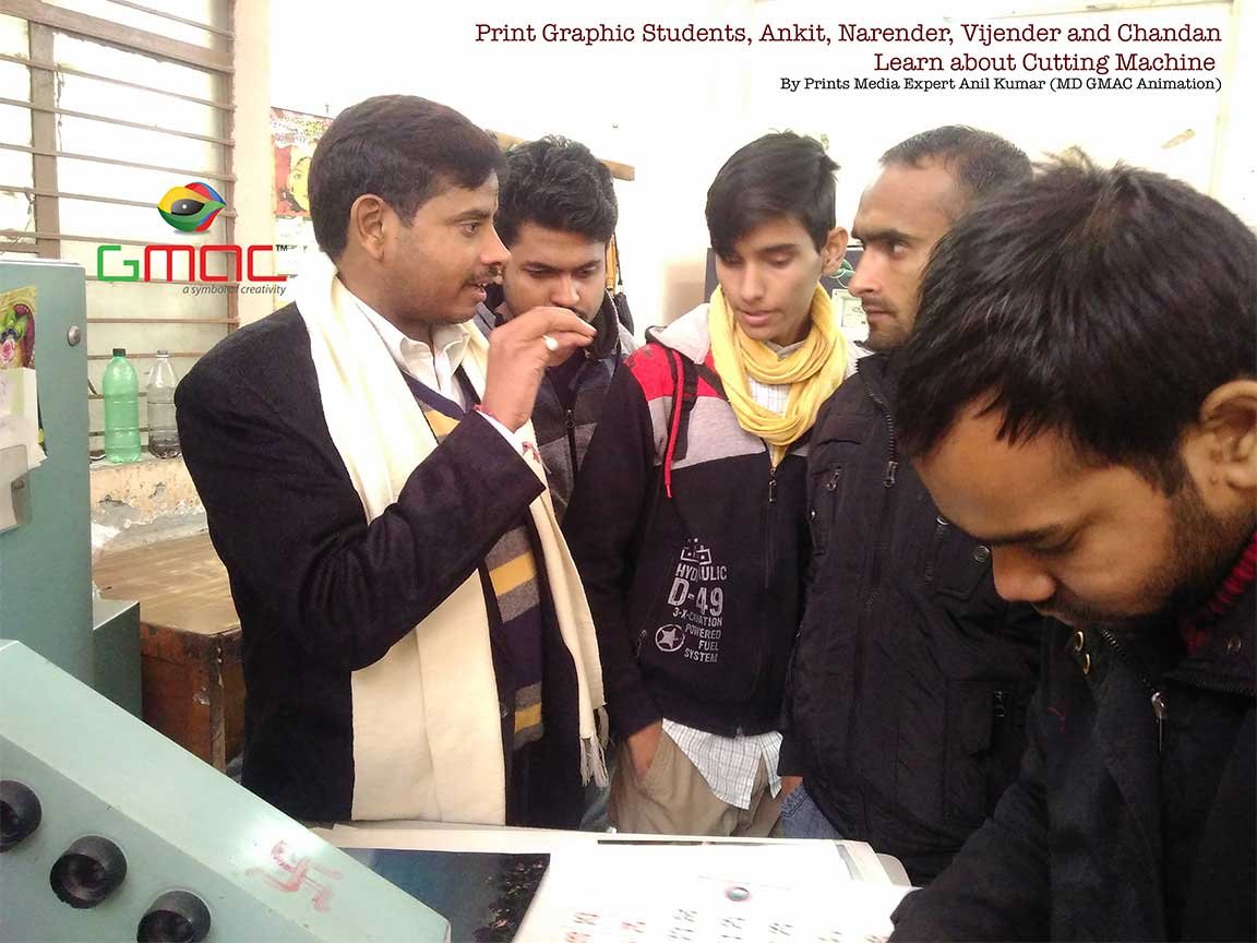 Gmac Animation Activities Registration marl checking by gmac students in printing press visit